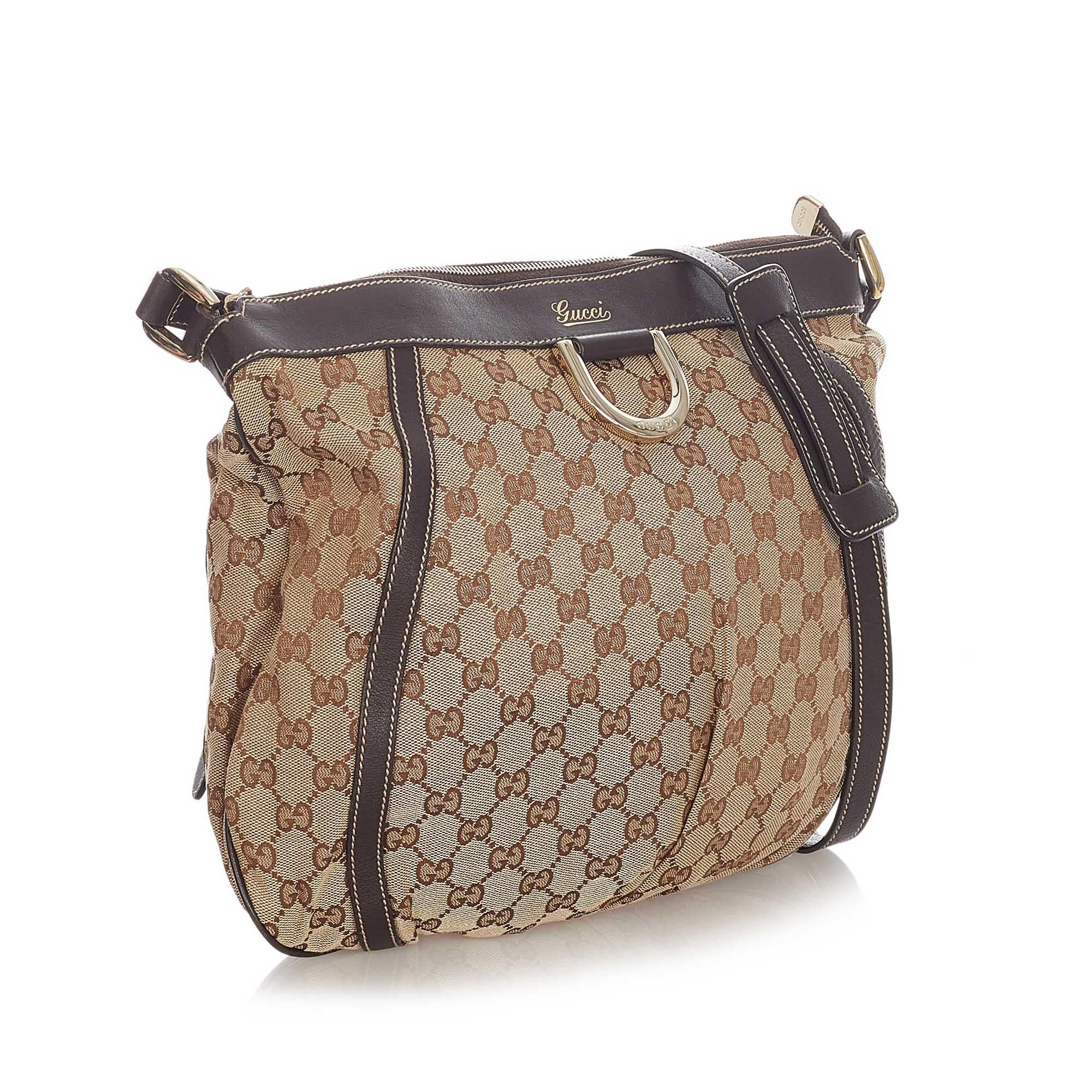 Gucci Gucci Canvas D-Ring Crossbody Bag (SHG-23083)
