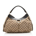 Gucci Gucci Canvas D-Ring Medium Hobo (SHF-19719)