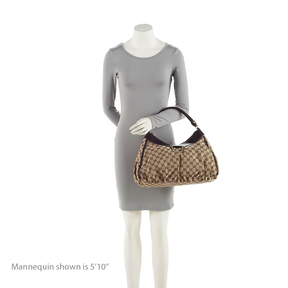 Gucci Gucci Canvas D-Ring Medium Hobo (SHF-19719)