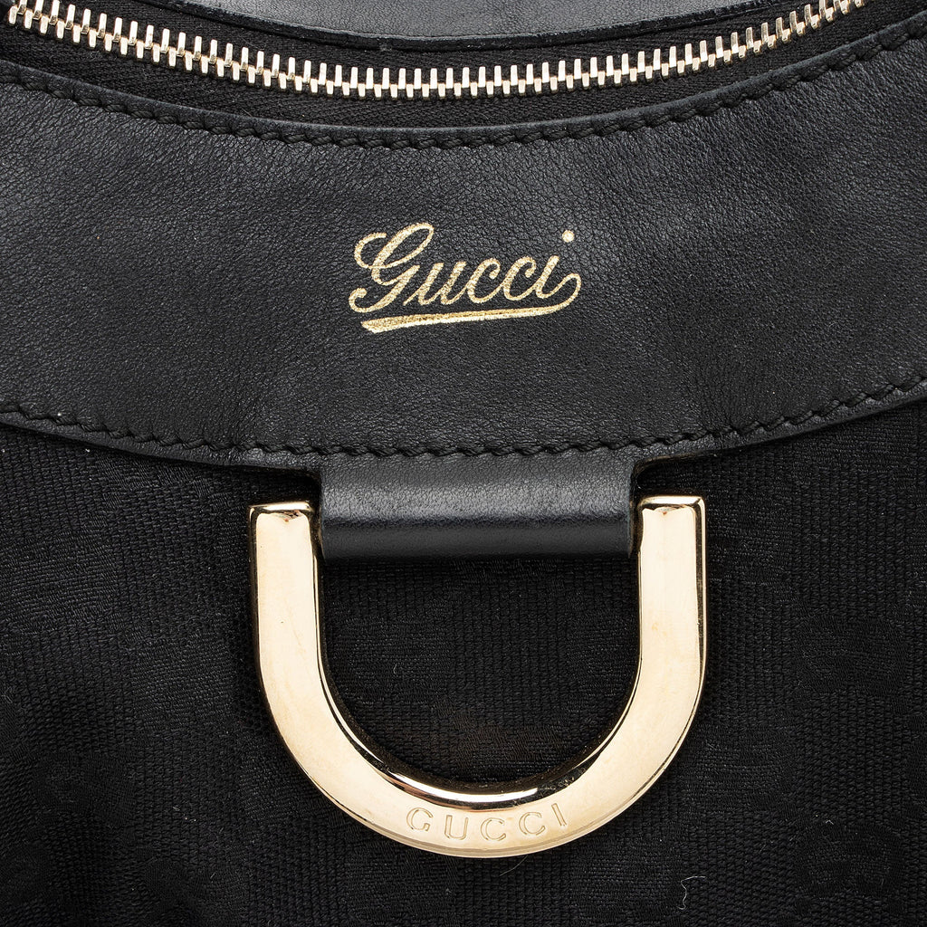 Gucci GG Canvas D Ring Medium Hobo