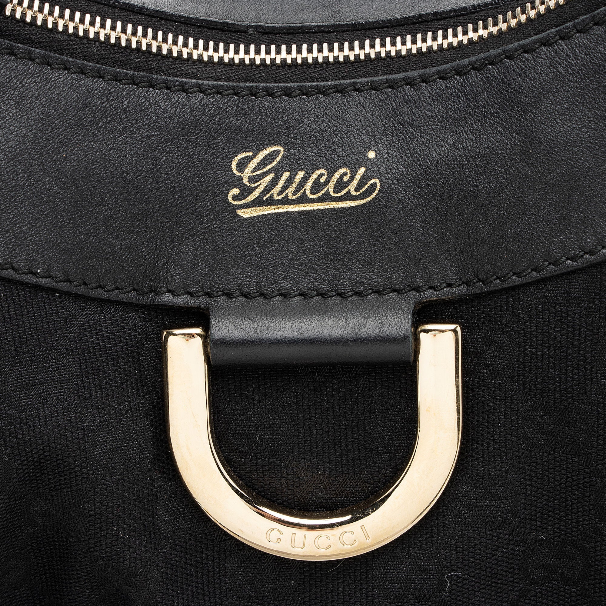 Gucci GG Canvas D Ring Medium Hobo