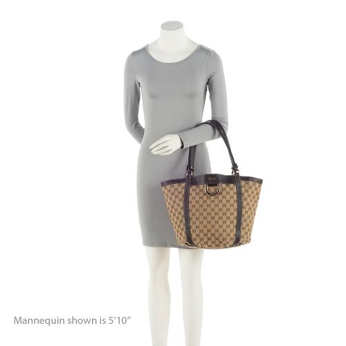 Gucci GG Canvas D Ring Medium Tote (SHF-22442)