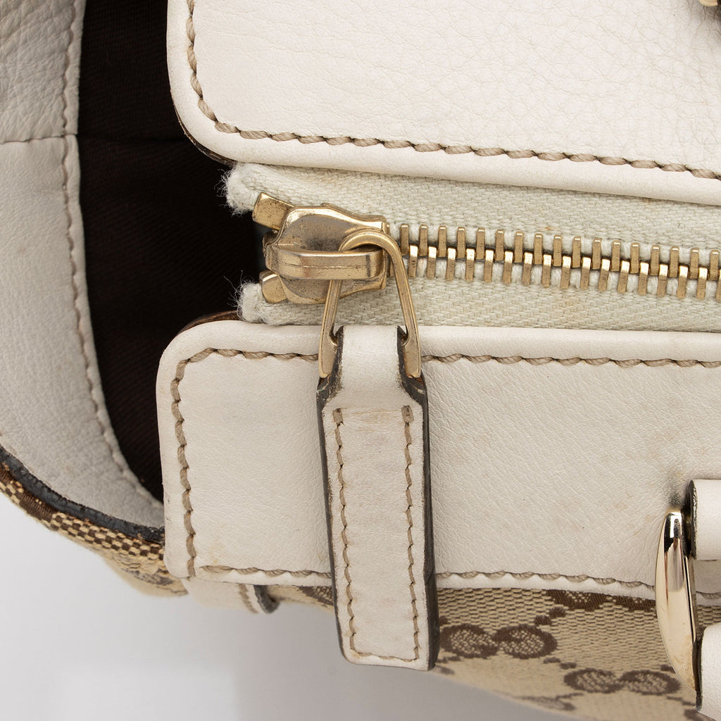 Gucci GG Canvas D Ring Zip Tote (SHF-E9HvFQ)