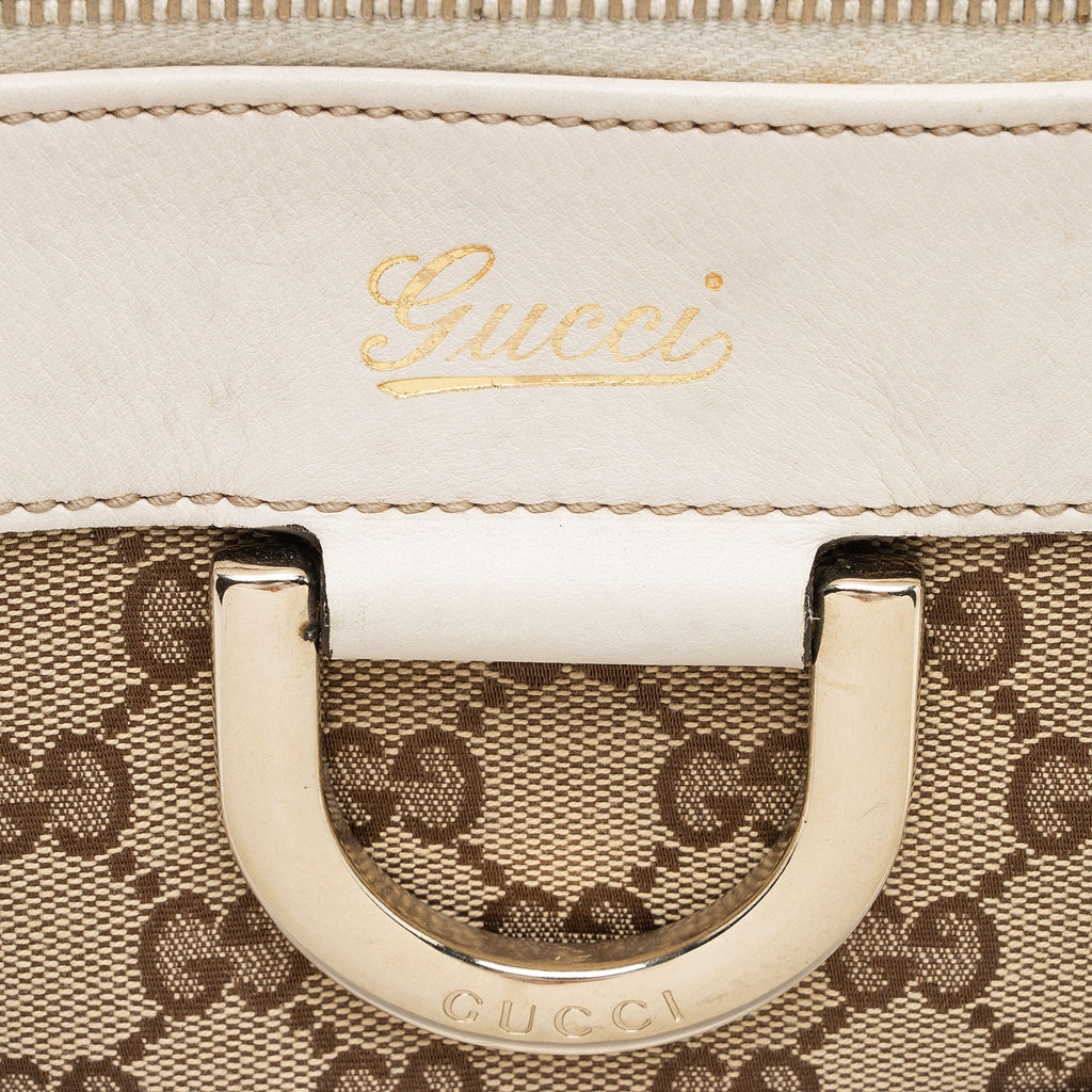 Gucci GG Canvas D Ring Zip Tote (SHF-E9HvFQ)