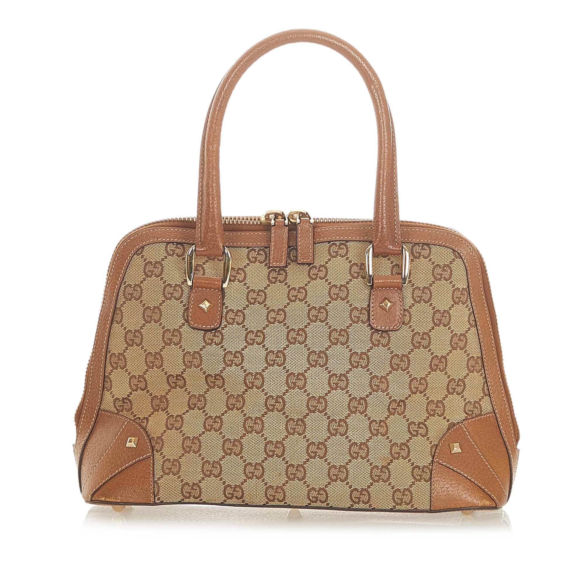 Gucci Gucci Canvas Dome Nail Handbag (SHG-19816)