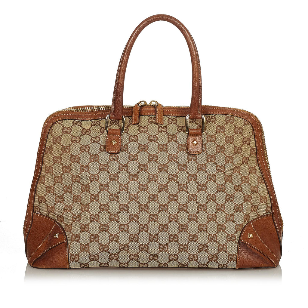 Gucci Gucci Canvas Dome Nail Handbag (SHG-25305)