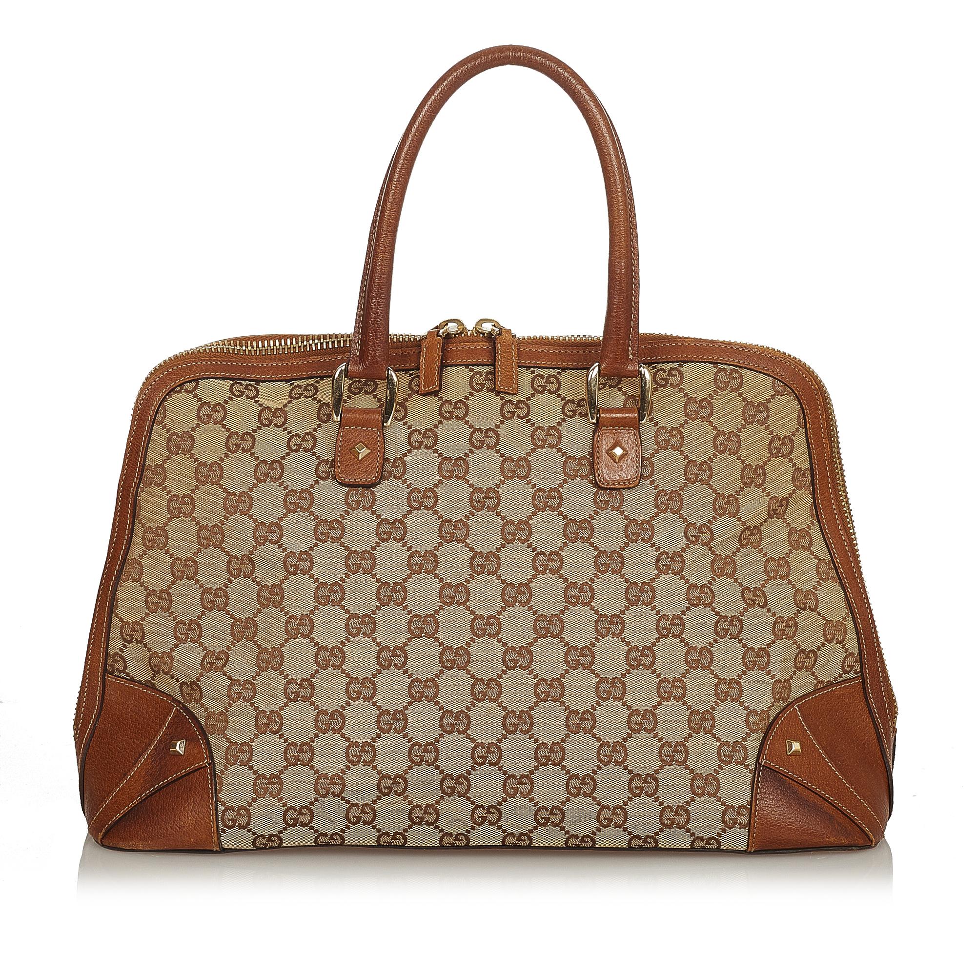 Gucci Gucci Canvas Dome Nail Handbag (SHG-25305)