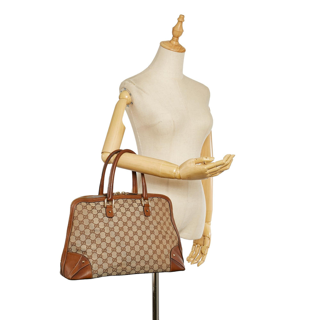 Gucci Gucci Canvas Dome Nail Handbag (SHG-25305)