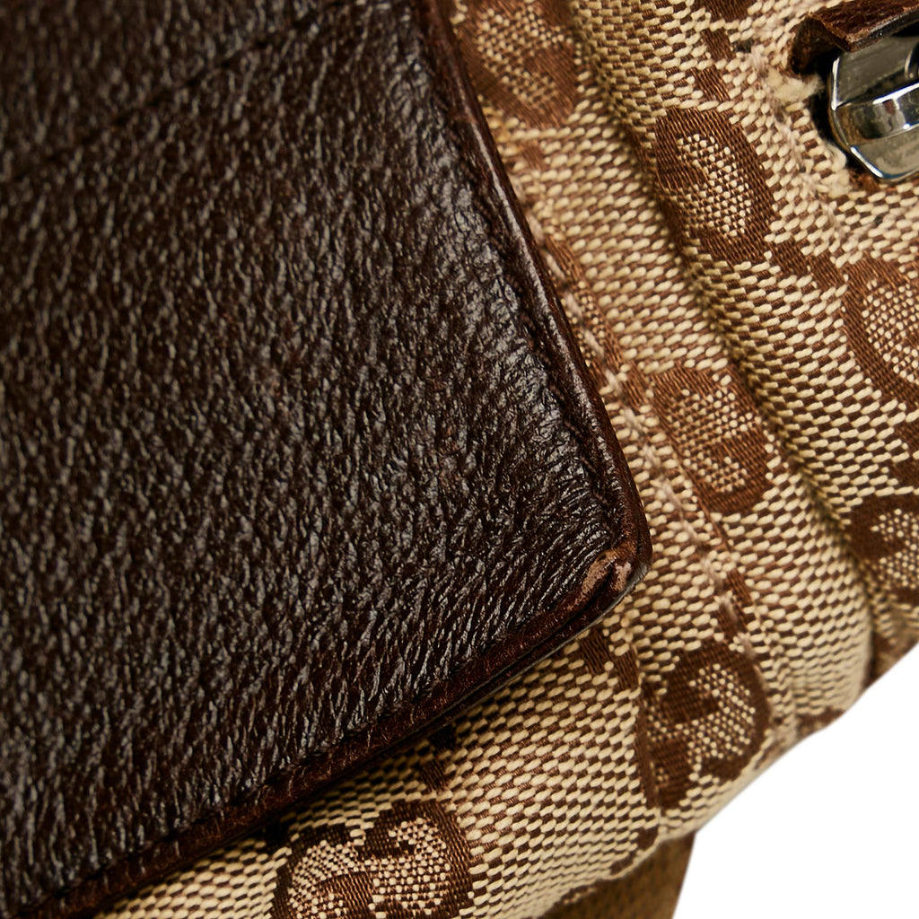 Gucci GG Canvas Double Pocket Belt Bag (SHG-37191)