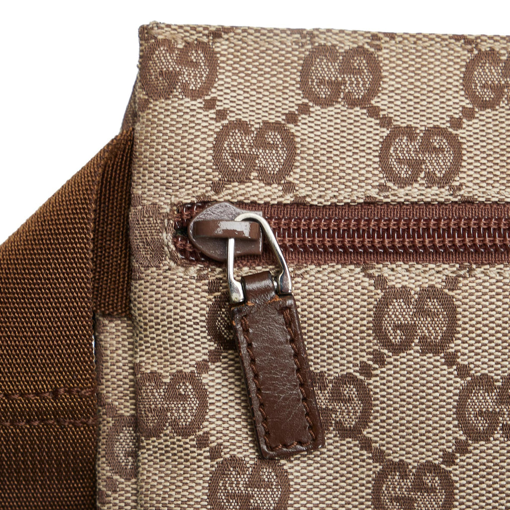 Gucci GG Canvas Double Pocket Belt Bag (SHG-SGCRHa)
