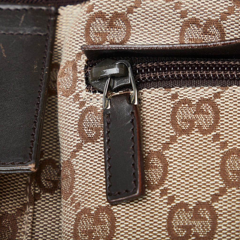 Gucci GG Canvas Double Pocket Belt Bag (SHG-BZKMqY)