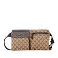 Gucci GG Canvas Double Pocket Belt Bag (SHG-g4W9QX)