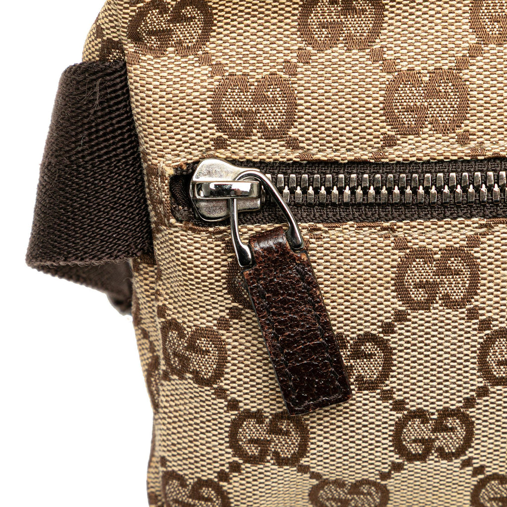Gucci GG Canvas Double Pocket Belt Bag