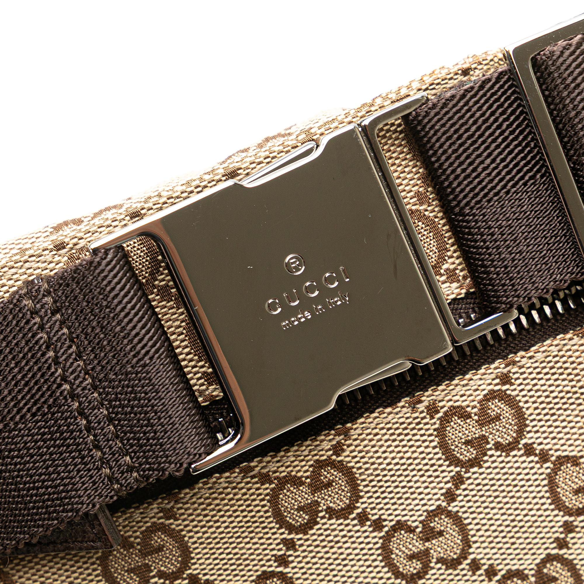 Gucci GG Canvas Double Pocket Belt Bag