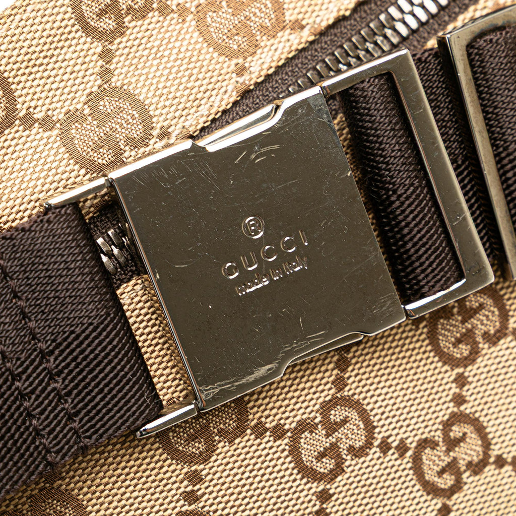 Gucci GG Canvas Double Pocket Belt Bag