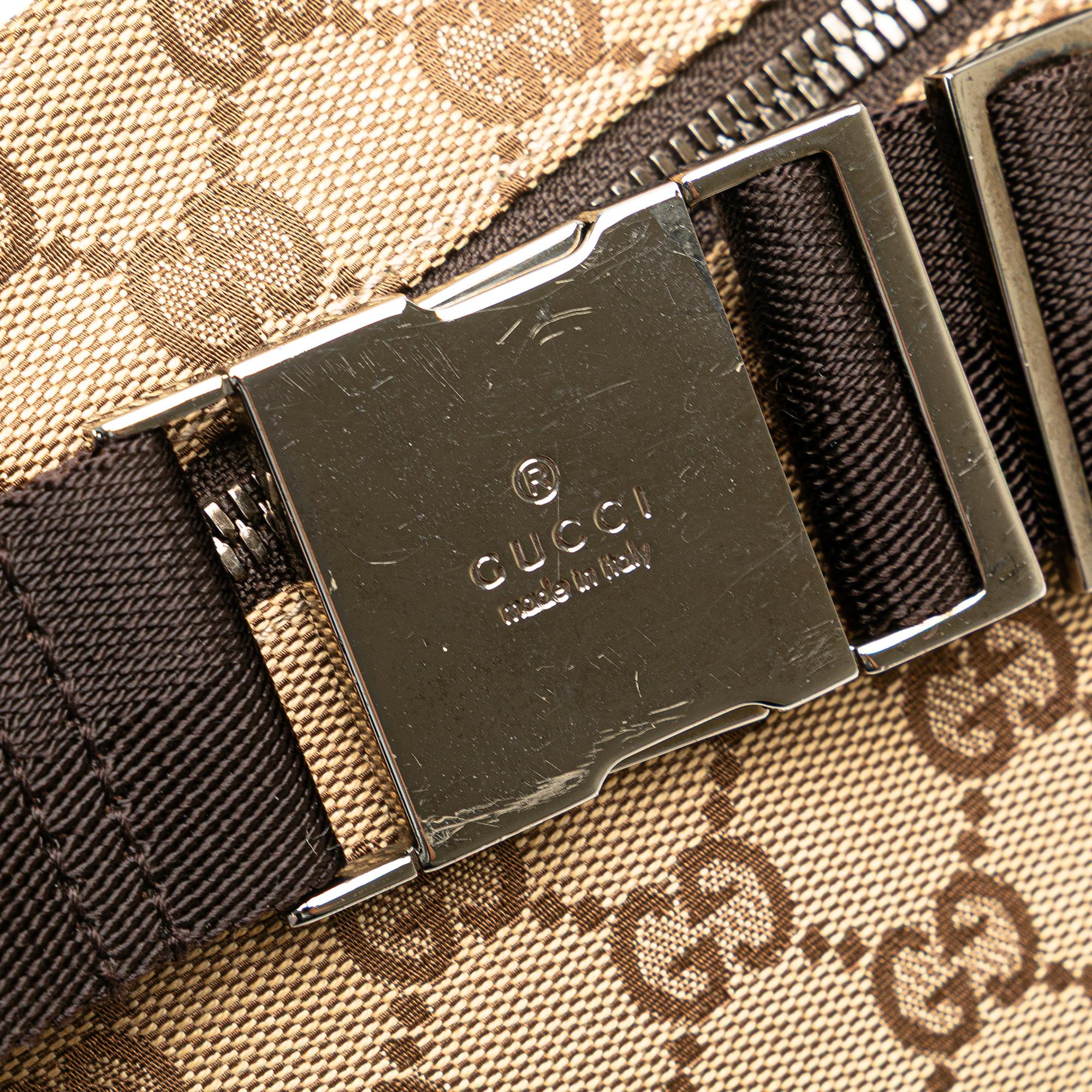 Gucci GG Canvas Double Pocket Belt Bag