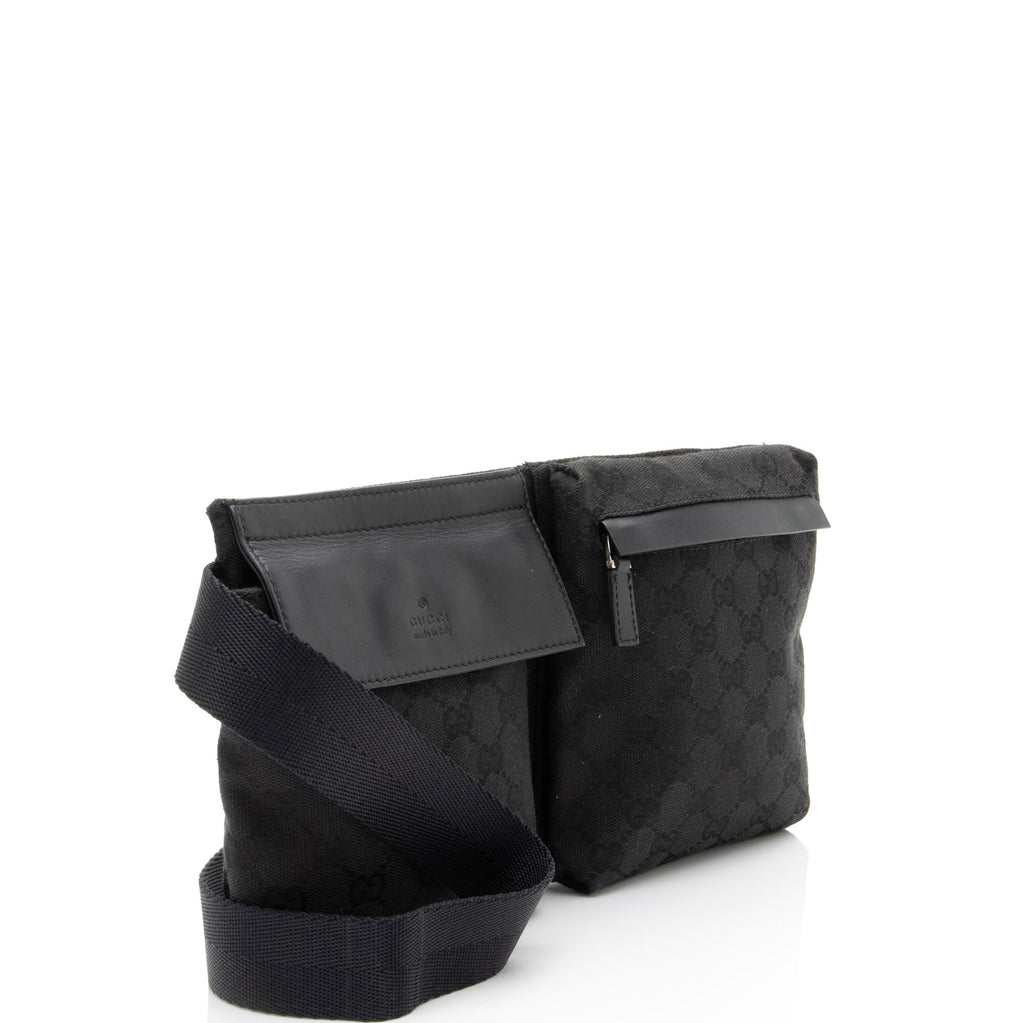 Gucci GG Canvas Double Pocket Belt Bag