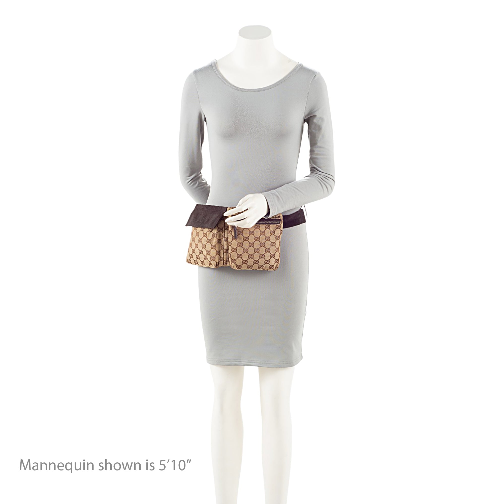 Gucci GG Canvas Double Pocket Belt Bag