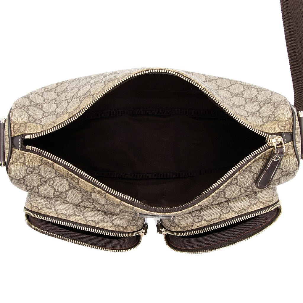 Gucci GG Canvas Double Pocket Messeneger Bag (SHF-UBcIwa)
