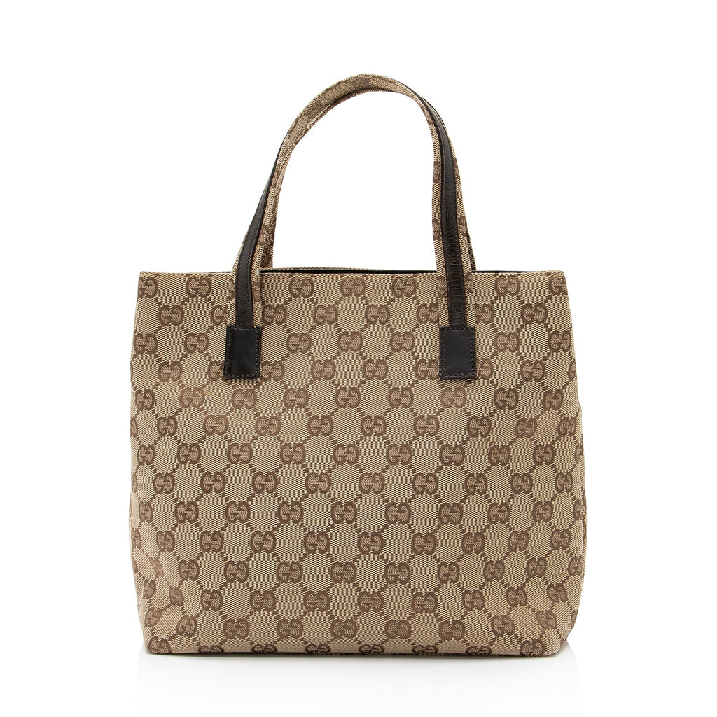 Gucci GG Canvas Double Pocket Tote (SHF-23270)
