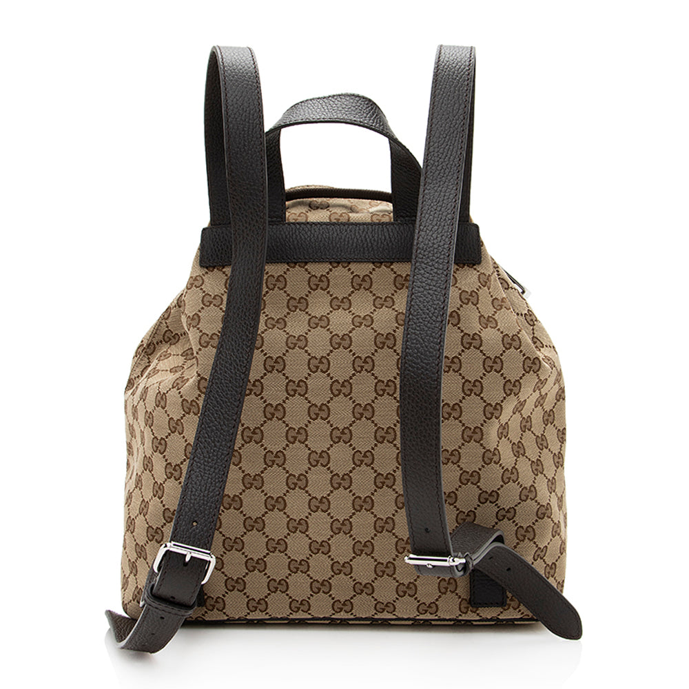 Gucci Gucci Canvas Drawstring Backpack (SHF-20125)