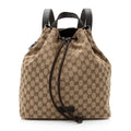 Gucci Gucci Canvas Drawstring Backpack (SHF-20125)
