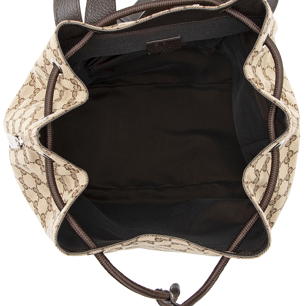 Gucci Gucci Canvas Drawstring Backpack (SHF-20125)