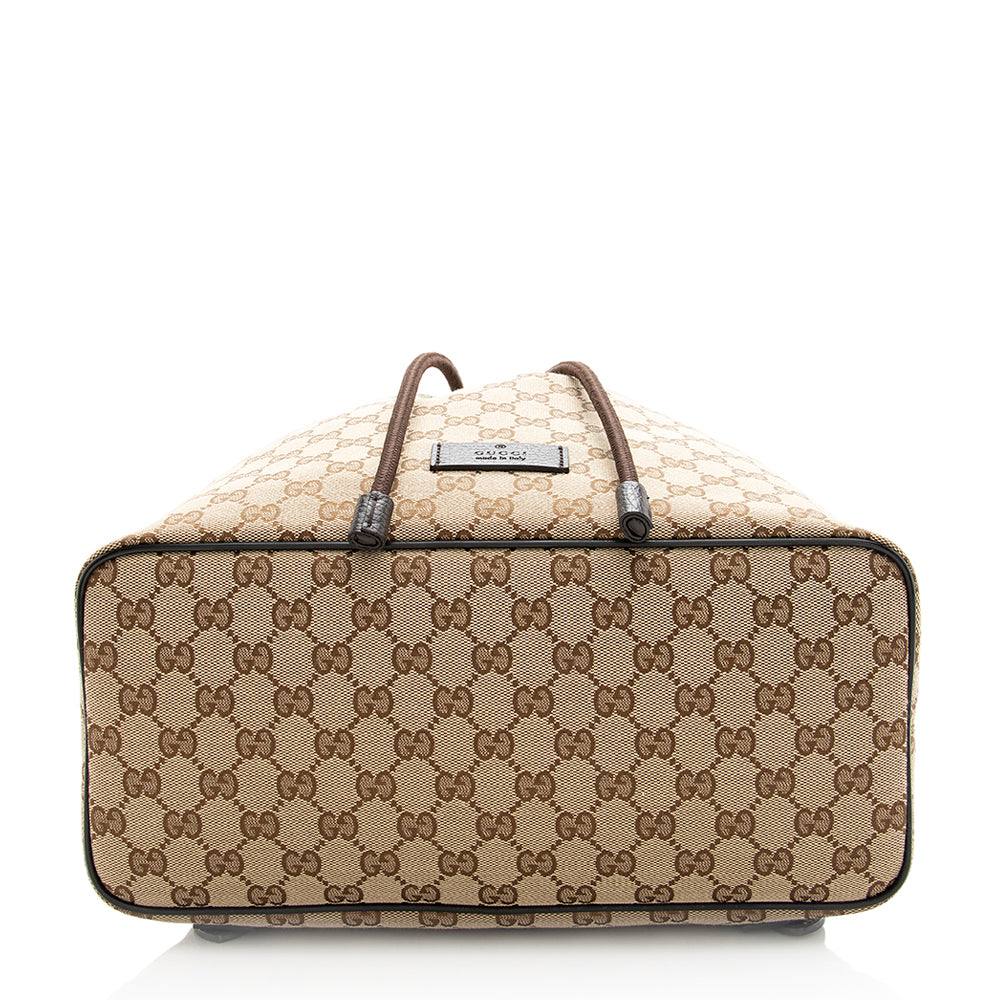 Gucci Gucci Canvas Drawstring Backpack (SHF-20580)