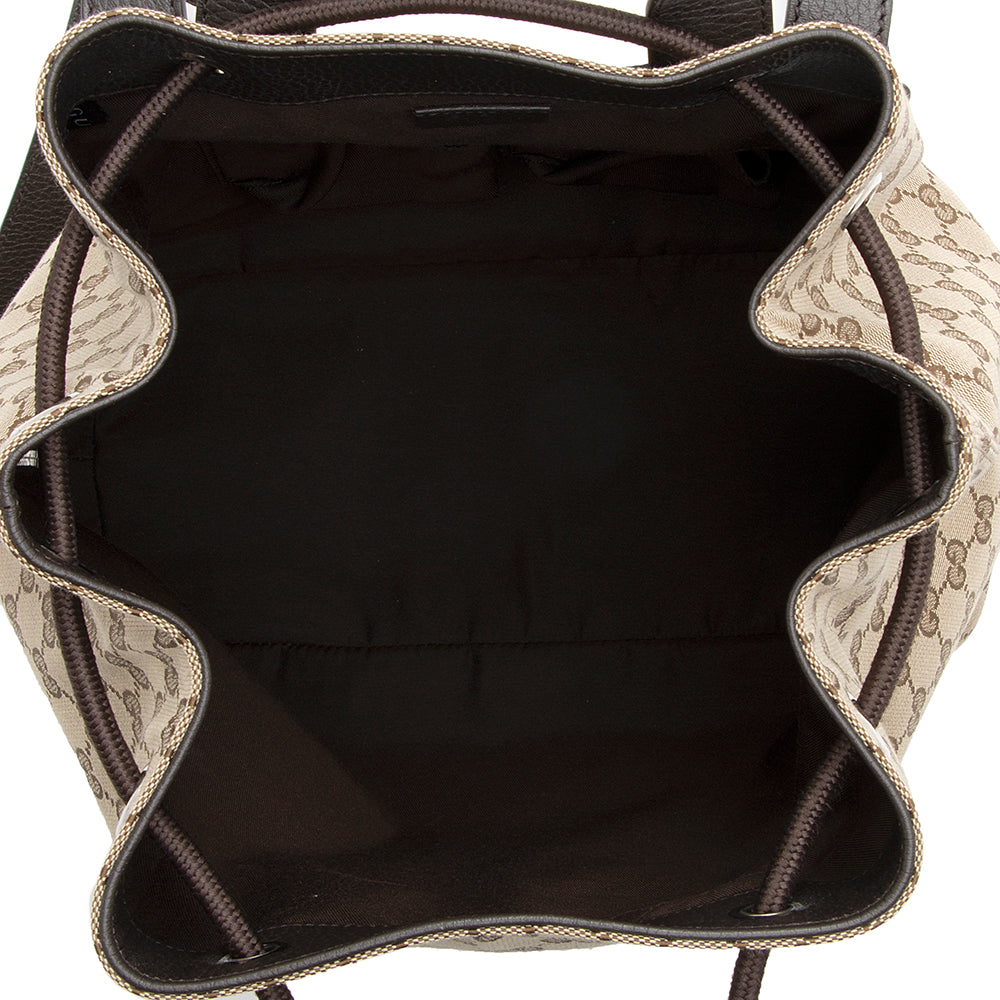 Gucci Gucci Canvas Drawstring Backpack (SHF-20580)
