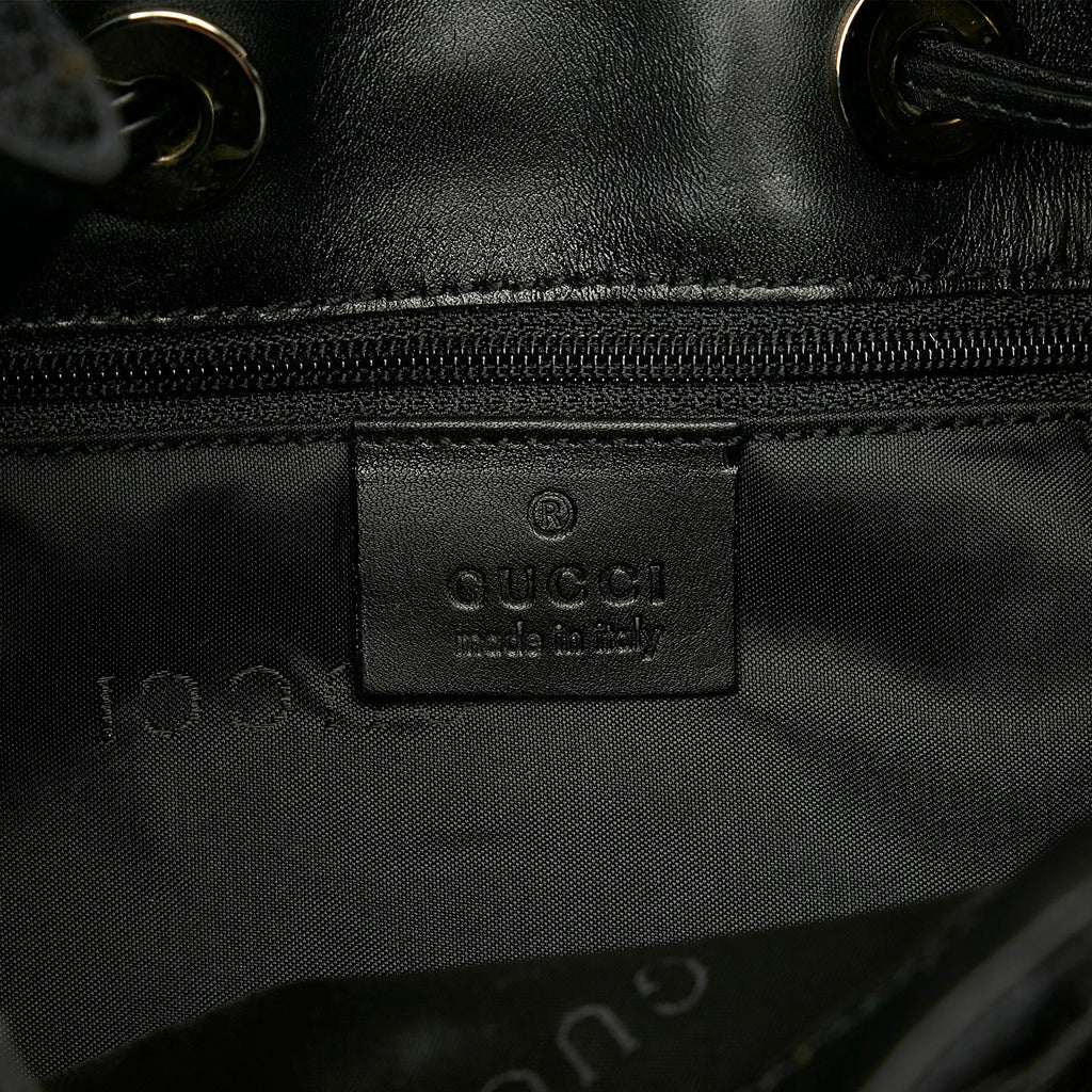 Gucci Gucci Canvas Drawstring Hobo Bag (SHG-33033)