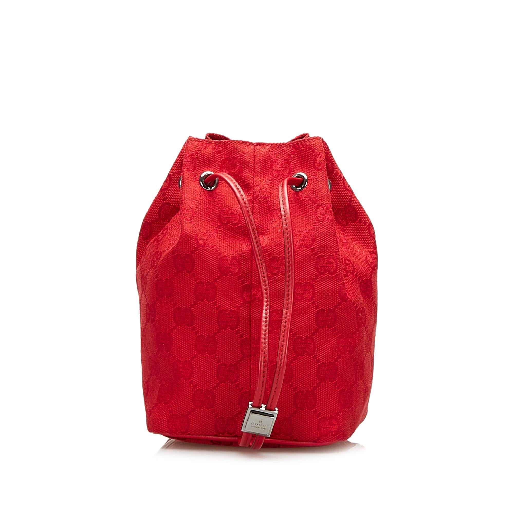 Gucci GG Canvas Drawstring Pouch (SHG-35646)