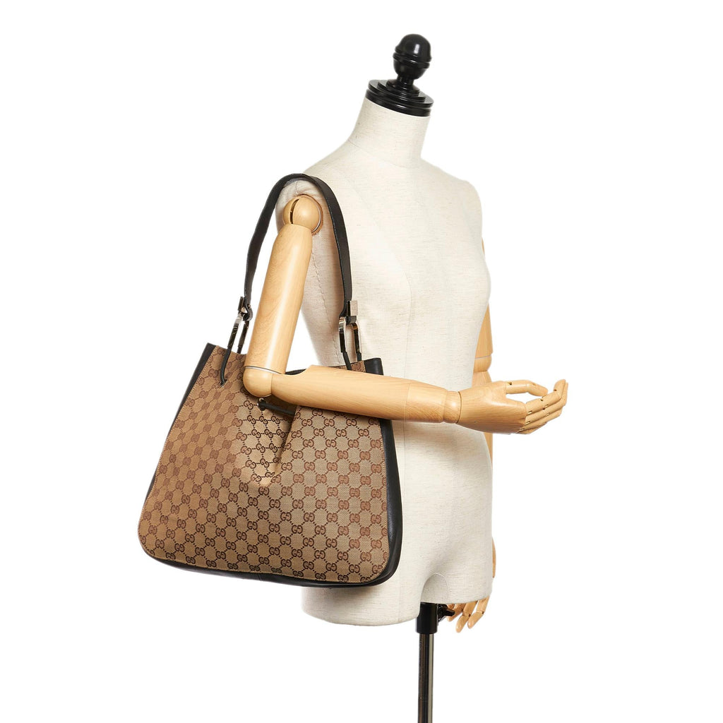 Gucci Gucci Canvas Drawstring Shoulder Bag (SHG-32073)