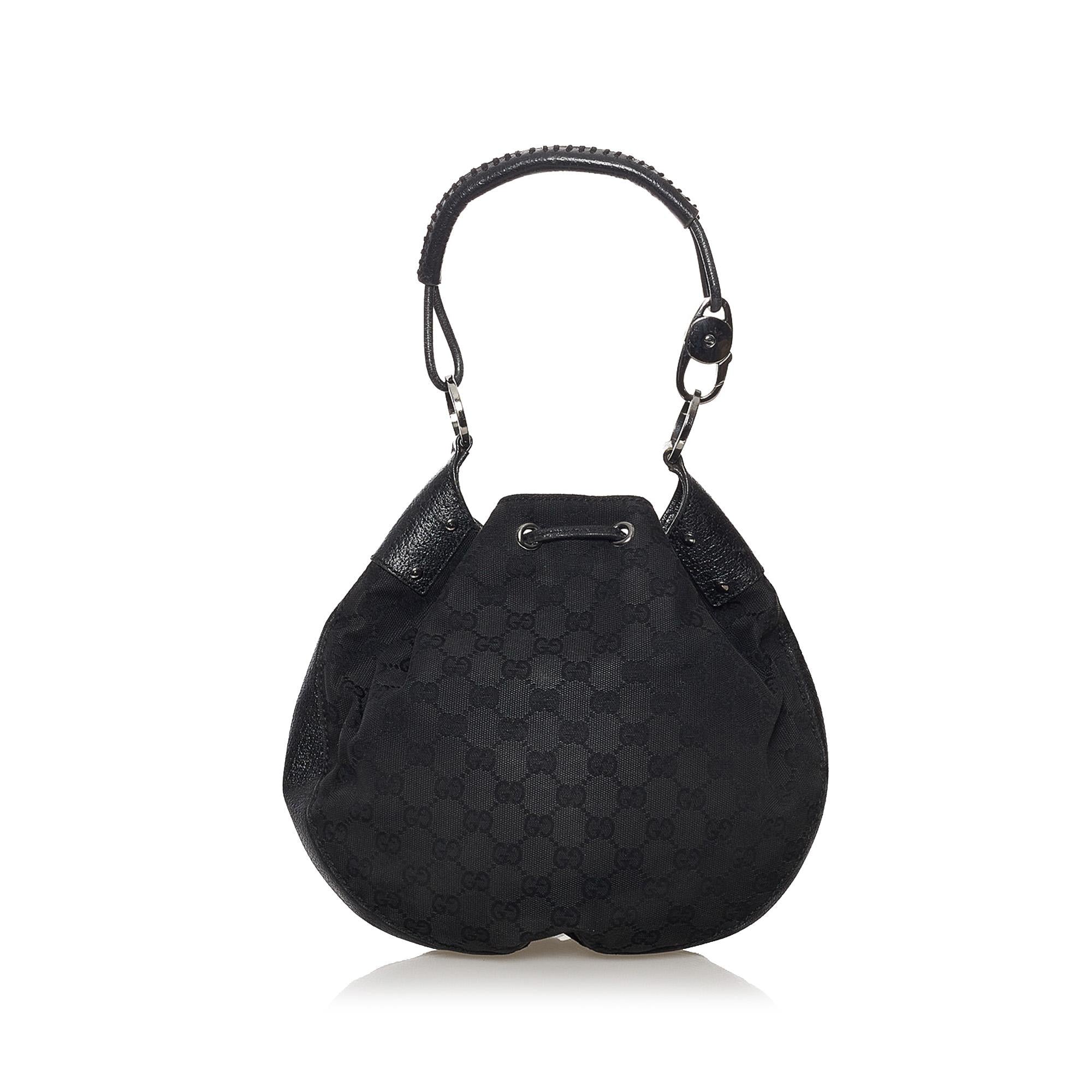 Gucci Gucci Canvas Drawstring Shoulder Bag (SHG-32220)