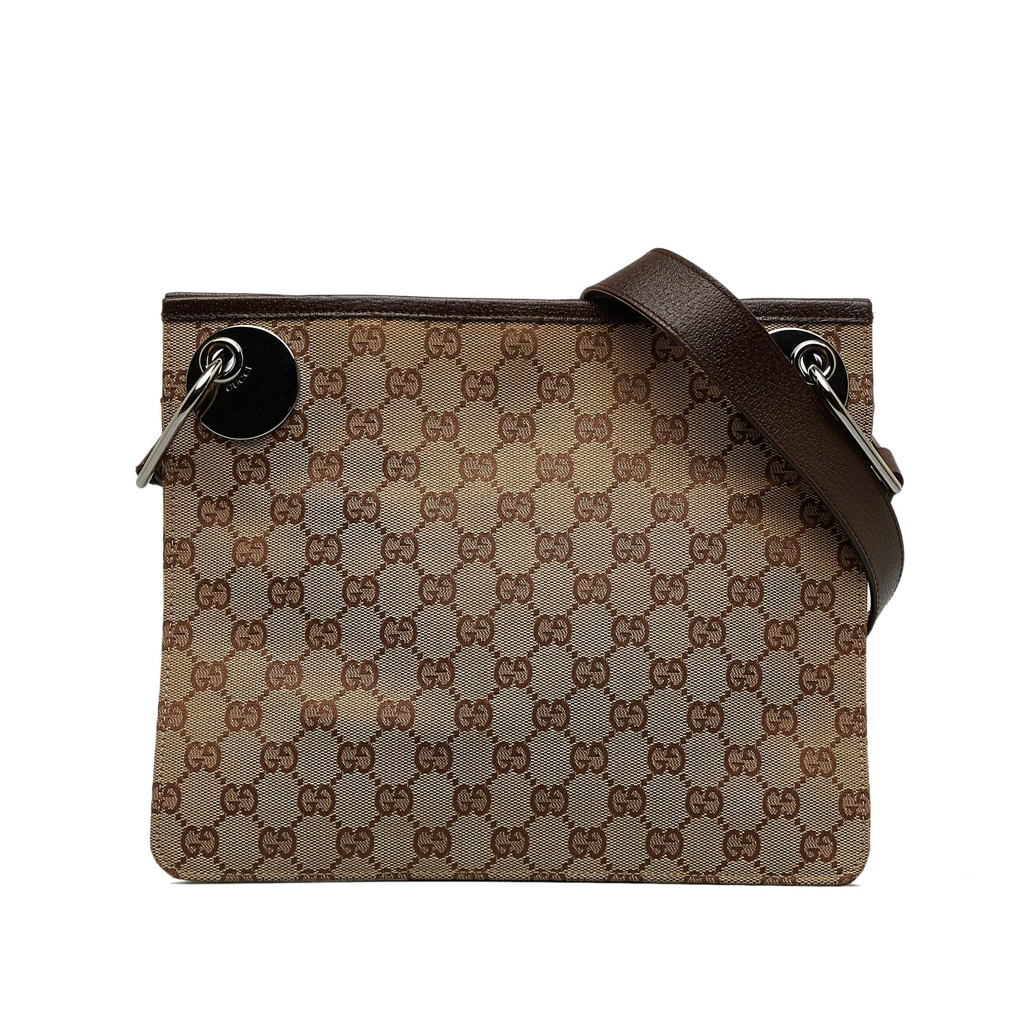 Gucci GG Canvas Eclipse Crossbody (SHG-wHRibW)