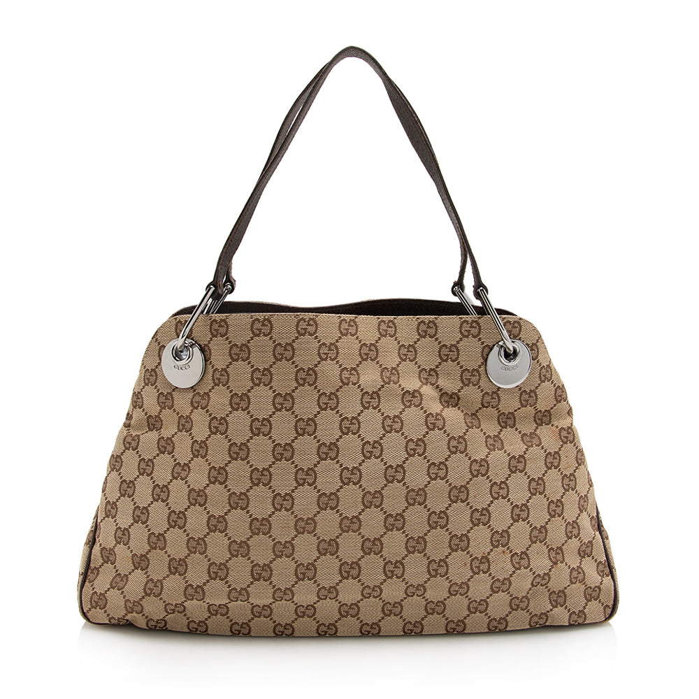 Gucci Gucci Canvas Eclipse Medium Shoulder Bag (SHF-16635)