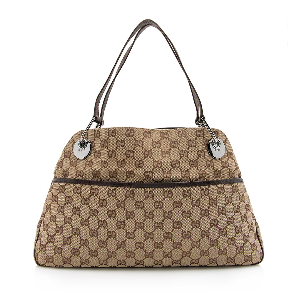 Gucci Gucci Canvas Eclipse Medium Shoulder Bag (SHF-16635)