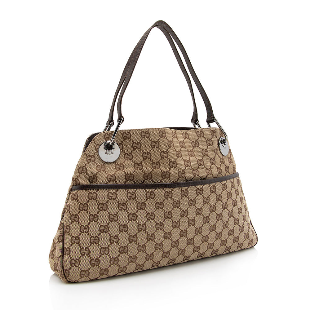Gucci Gucci Canvas Eclipse Medium Shoulder Bag (SHF-16635)