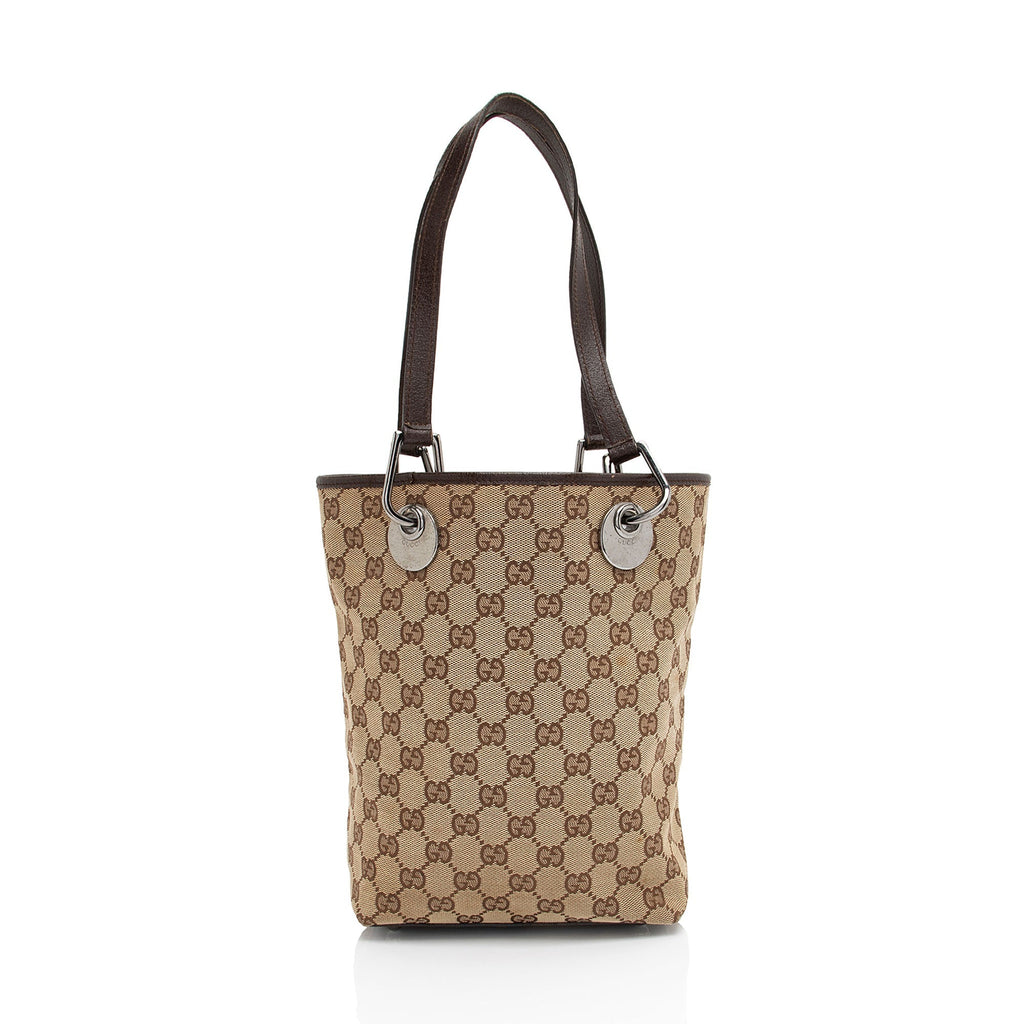 Gucci GG Canvas Eclipse N/S Small Tote (SHF-QqGTJE)