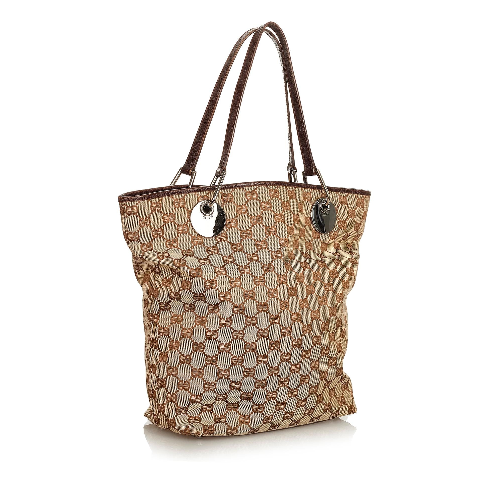 Gucci Gucci Canvas Eclipse Tote Bag (SHG-25111)