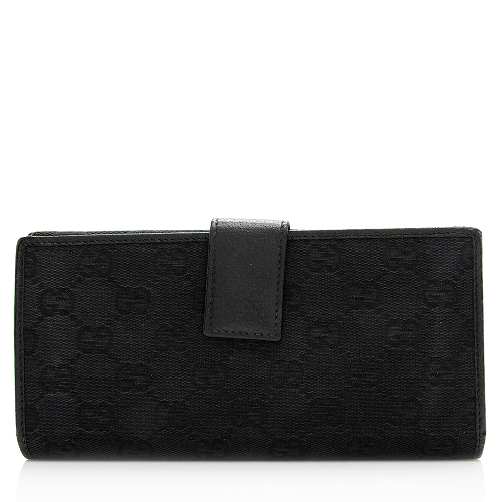 Gucci Gucci Canvas Flap Continental Wallet - FINAL SALE (SHF-19909)