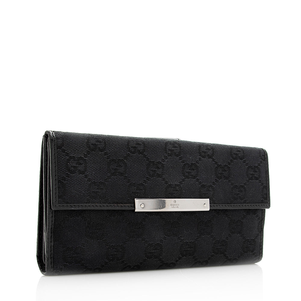 Gucci Gucci Canvas Flap Continental Wallet - FINAL SALE (SHF-19909)