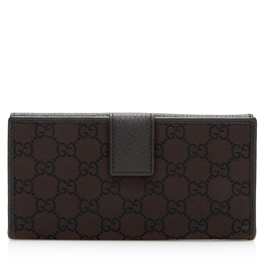Gucci Gucci Canvas Flap Continental Wallet (SHF-20696)