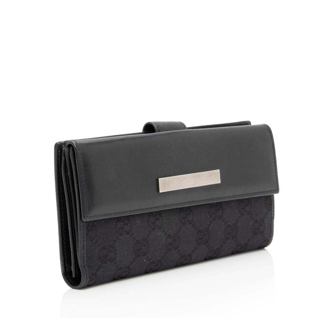 Gucci GG Canvas Flap Continental Wallet (SHF-5hwW9Y)