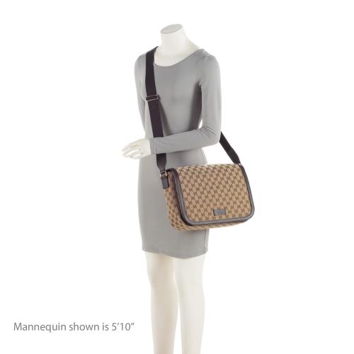 Gucci GG Canvas Flap Messenger (SHF-jreKOd)