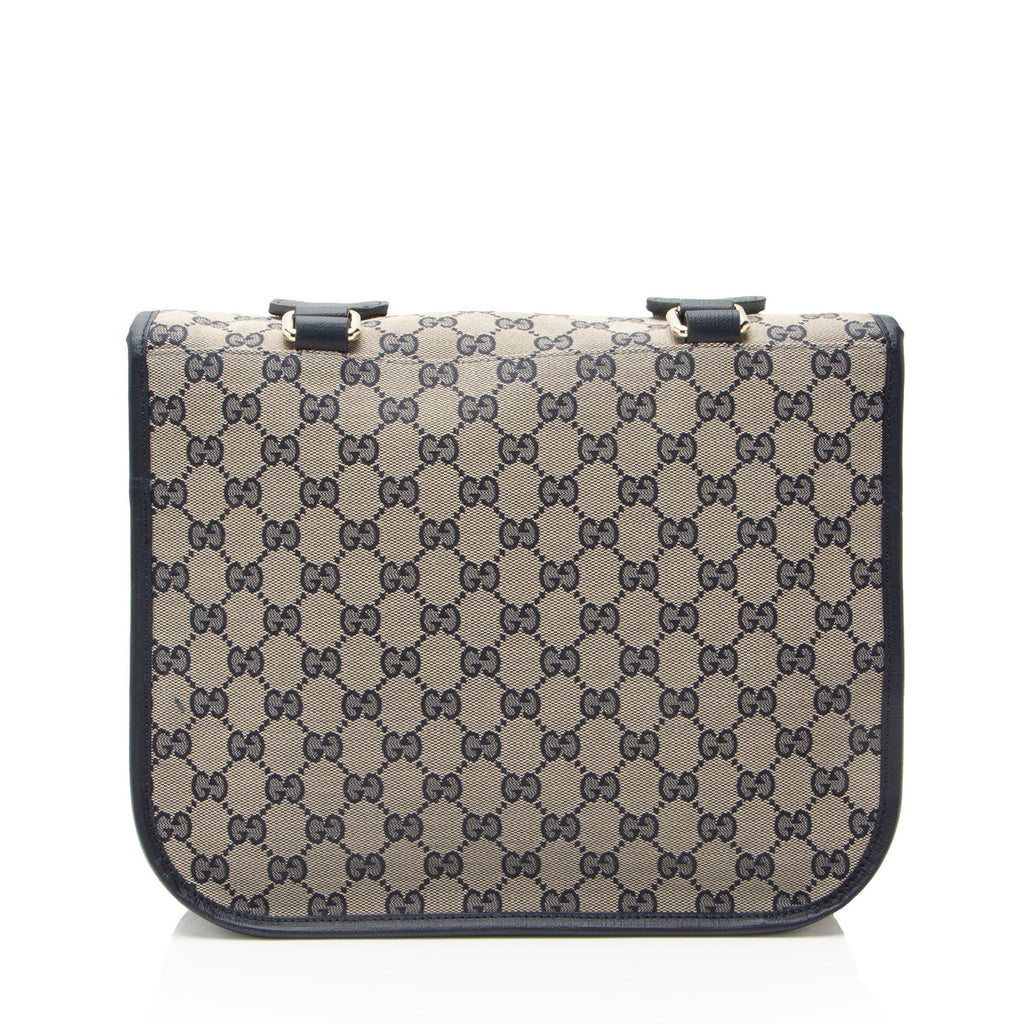 Gucci GG Canvas Buckle Flap MessLBger