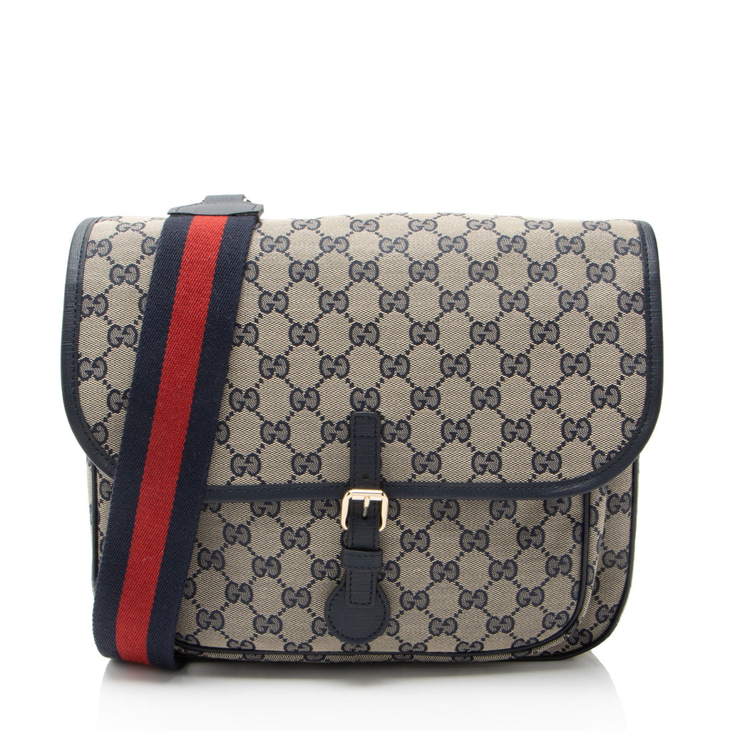 Gucci GG Canvas Buckle Flap MessLBger