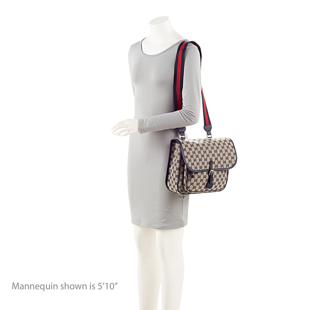 Gucci GG Canvas Buckle Flap MessLBger