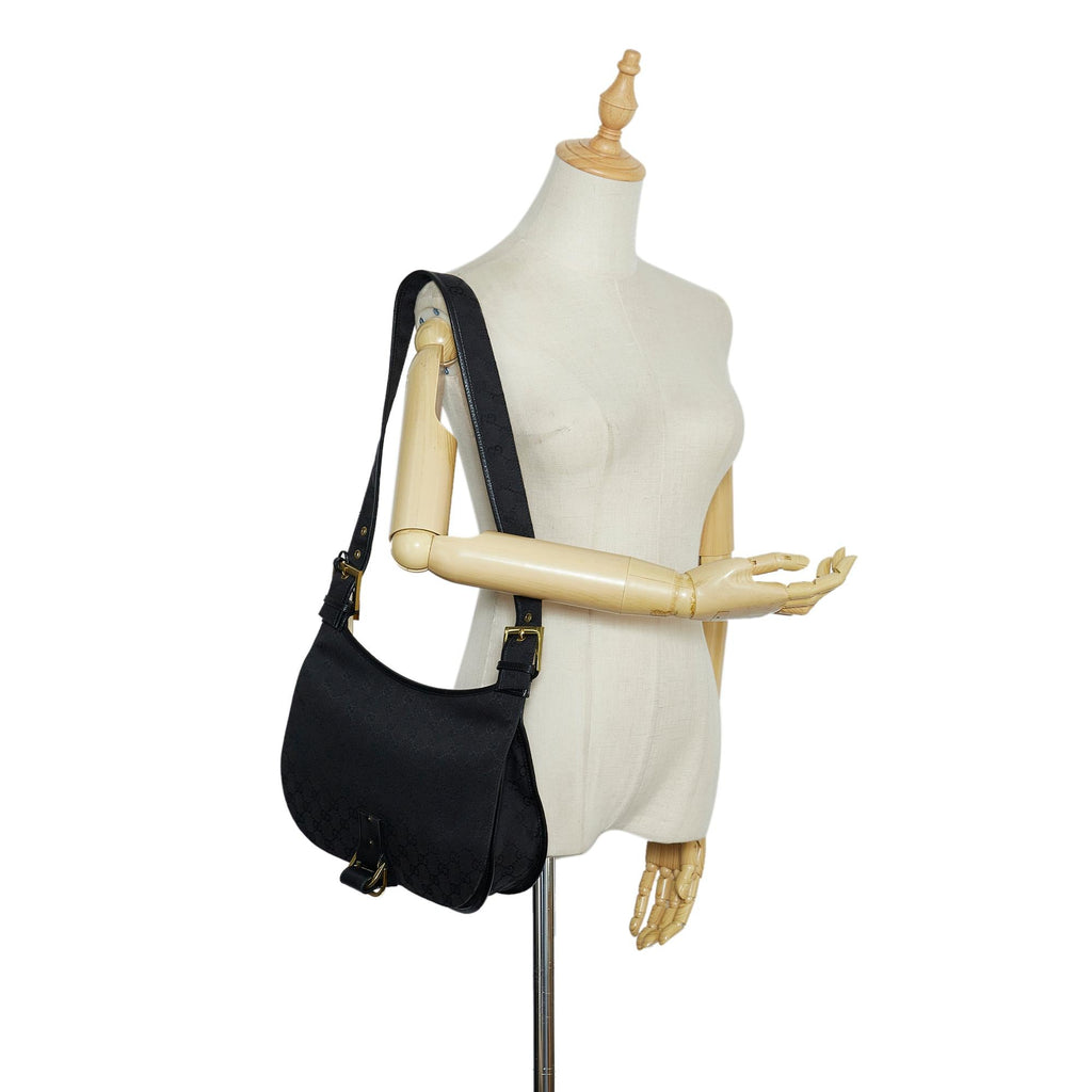 Gucci GG Canvas Flap Shoulder Bag (SHG-tltDgF)