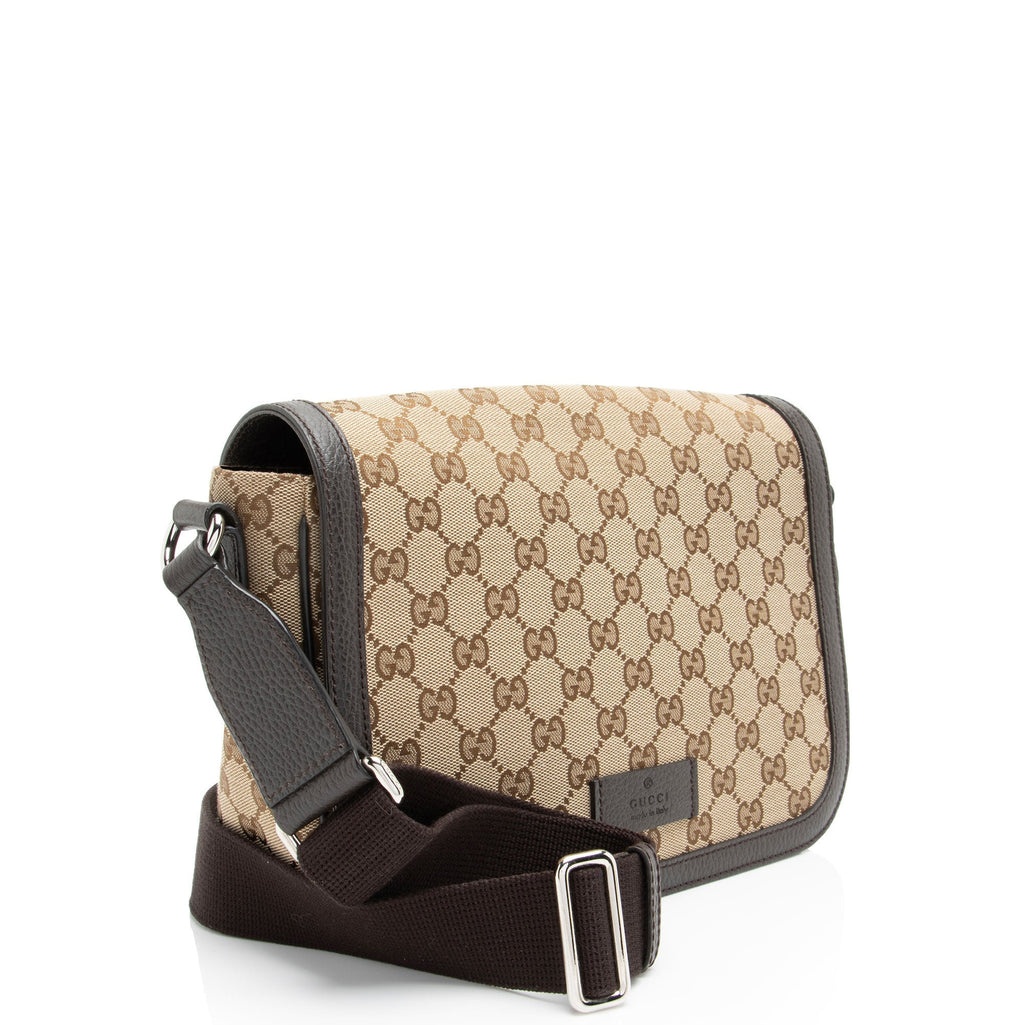 Gucci GG Canvas Flap Small MessLBger