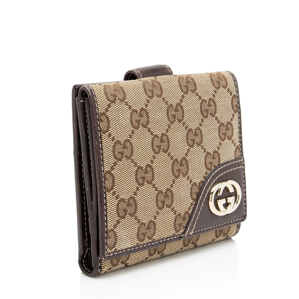 Gucci GG Canvas New Britt FrLBch Wallet
